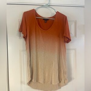 Burnt Orange Ombré Textured Shirt